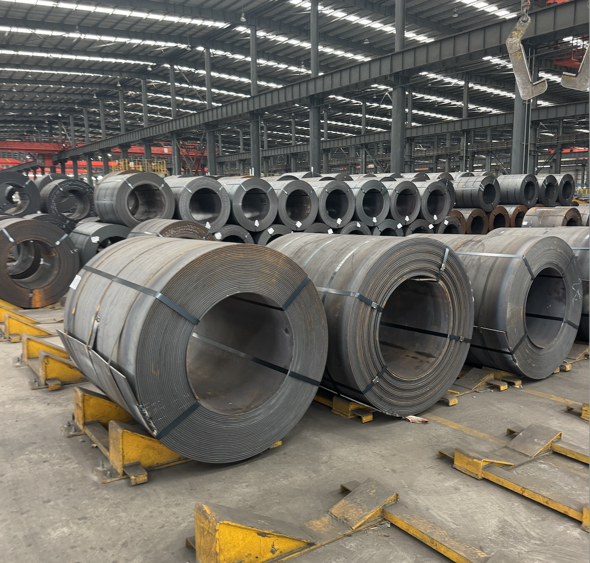 bulk-hot-rolled-steel-coil-storage-in-factory