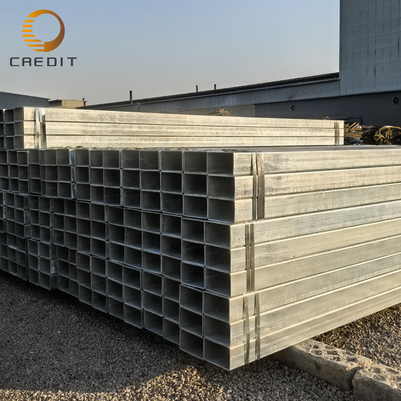 galvanized‑steel‑pipe‑square‑tube‑outdoor‑warehouse‑stock